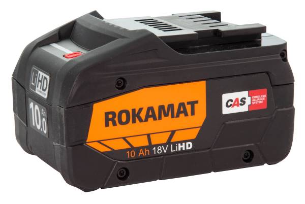 Rokamat Akkupack 18 V / 10 Ah Li-HD Akku für Fox / RVC C / PFM C / CV C / Skate C